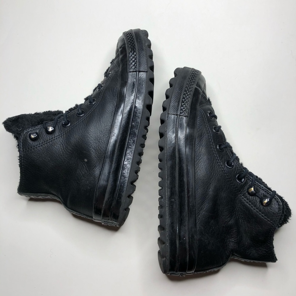 Converse Ctas Lift Ripple Hi Black Shoes Boots - Picture 13 of 16